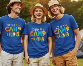 Custom Cousin Camp 2025 Shirt: Personalized Family Camping Tee