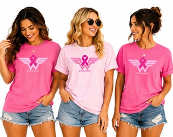 Wonder Women Cancer Ribbon Shirts, Cancer Fighter Tee,Survivor Breast Cancer, Cancer Awareness Shirts, Strong Women Shirts