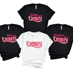 Custom Birthday Queen Family T-Shirts: Matching Party Outfits