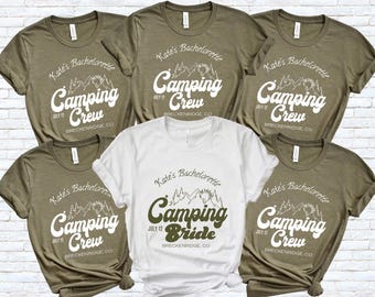 Bachelorette Shirts: Bride  and Squad Camping Crew Matching Tees