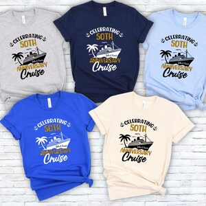 Personalized 50th Anniversary Cruise Shirts, Matching Couple Tee, Custom Anniversary Crew Shirt bild 6