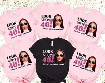 Personalized 40th Birthday Shirt: Photo Face Outfit, Funny Gift