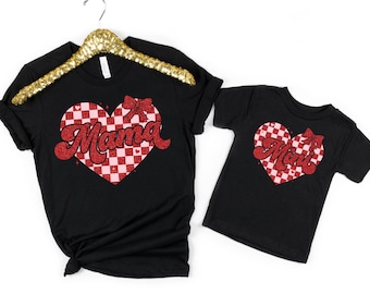 Mama and Mini Shirts, Mommy and Me Valentine Shirts, Family Matching, Mommy and Me Outfit, Mother Daughter,Mothers Day Gift