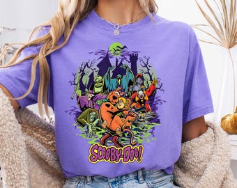 Scooby Doo Halloween Shirt 2026, Retro Cartoon Mystery Gang Shirt, Halloween Monsters Tshirt, Spooky Mystery Shirts, Matching Halloween Gift