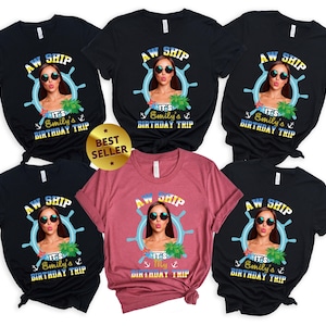 Custom Birthday Cruise Shirt: Personalized Photo Trip, Nautical Tee image 2