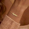 Custom Name Bracelet, 18K Gold Plated Name Bracelet, Personalized Name Bracelet, Adjustable Bracelet, Birthday Gift for Her, Gift for Mom product logo