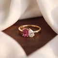 Toi Et Moi Ring Personalized, Twin Birthstone Ring, Dainty 14K Gold Plated Ring, Custom Couple Jewelry, Anniversary Gift, Gift For Her