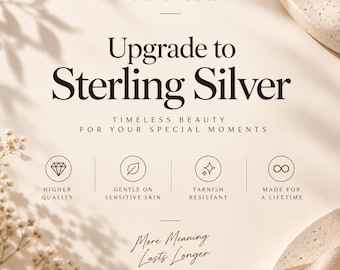 Complemento de mejora de plata de ley 925, cargo por mejora de material para joyería personalizada, solo mejora