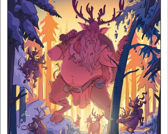 Archfey Santa D&D Holiday Card - 10pk