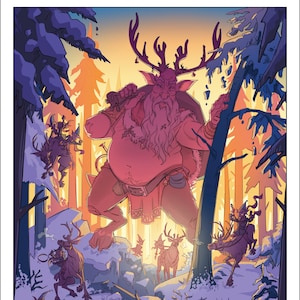 Archfey Santa D&D Holiday Card - 5pk