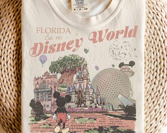Vintage Mickey Disneyworld Comfort Colors Shirt, Retro Mickey And Friends Shirts, Walt Disneyworld Tee, Disney 2026 Trip Disney Vacation Tee