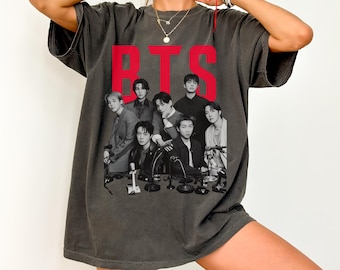 ジョングク BTS Comfort Colors® Tシャツ、防弾少年団グラフィックTシャツ、K-POPファンシャツ