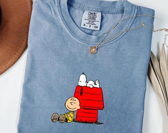 Snoopy Comfort Colors T-Shirt, Retro Peanuts Graphic Tee, Snoopy Charlie Brown Shirt