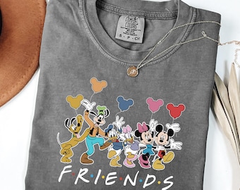 Comfort color Mickey & Friends Disney friends Shirt,  Disneyland Family Vacation, Snacks Drinking Around The World Shirt