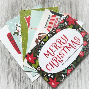 Cartes postales de Noël || Cartes postales des fêtes || Cartes postales d'hiver || Cartes postales du village du Père Noël || Lot de 6