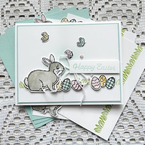 DIY Karten Karten machen Kit || Fröhliche Karten || Osterkarten || Hasenkarten || Frühling Karten || 4er Set