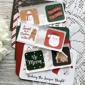 Cartes postales en pain d’épices |  cartes postales d’hiver | cartes postales de Noël | Joyeux Noël | Ensemble de 5