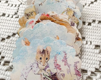 Beatrix Potter Stickers, Kids Cartoon Stickers, Set of 10