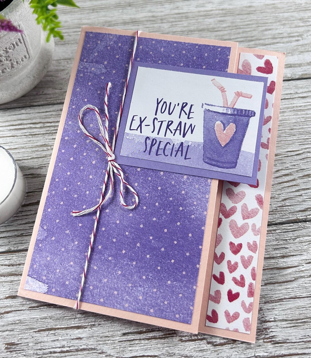 Straw Ex You're Ex-straw Special Card || Cute Pun Valentine Card || Friendship ...