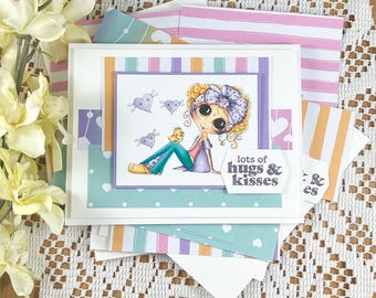 Kit voor het maken van kaarten voor Valentijn | Pastelkleurig meisjesontwerp, knutselset voor beginners