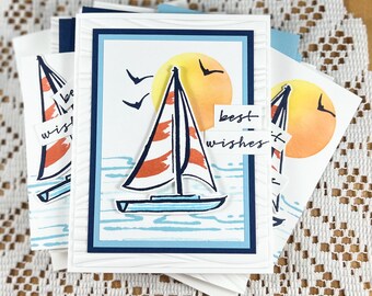 DIY Sailing Card Making Kit | Best Wishes (Set of 4)
