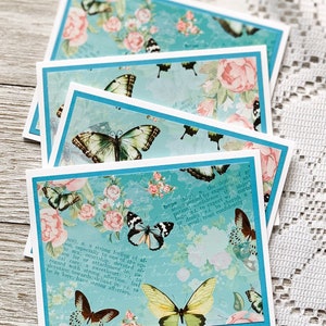 cartes papillon | cartes d’amitié | Penser à vous cartes | cartes d’anniversaire | Cartes d’occasion |  cartes nature | cartes d’été | Ensemble de 4