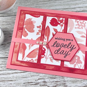 Handcrafted Floral Card | Pink Watercolour Design, All Occasion Greeting