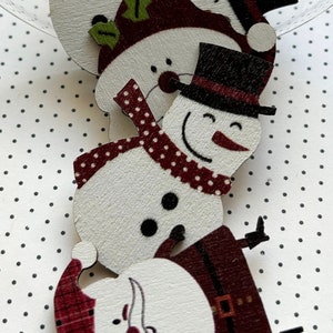 Geschilderde minihouten versieringen // Kerstversieringen // Feestdagenversieringen // Scrapbooking // Kaarten maken // Set van 6