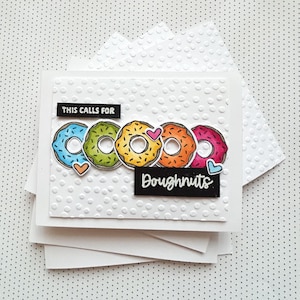 DIY Karten Karten machen Kit || Donut Karten || Freundschaftskarten || Denken an Dich Karten || Stampin Up Karten || Get Together Karten || 4er Set
