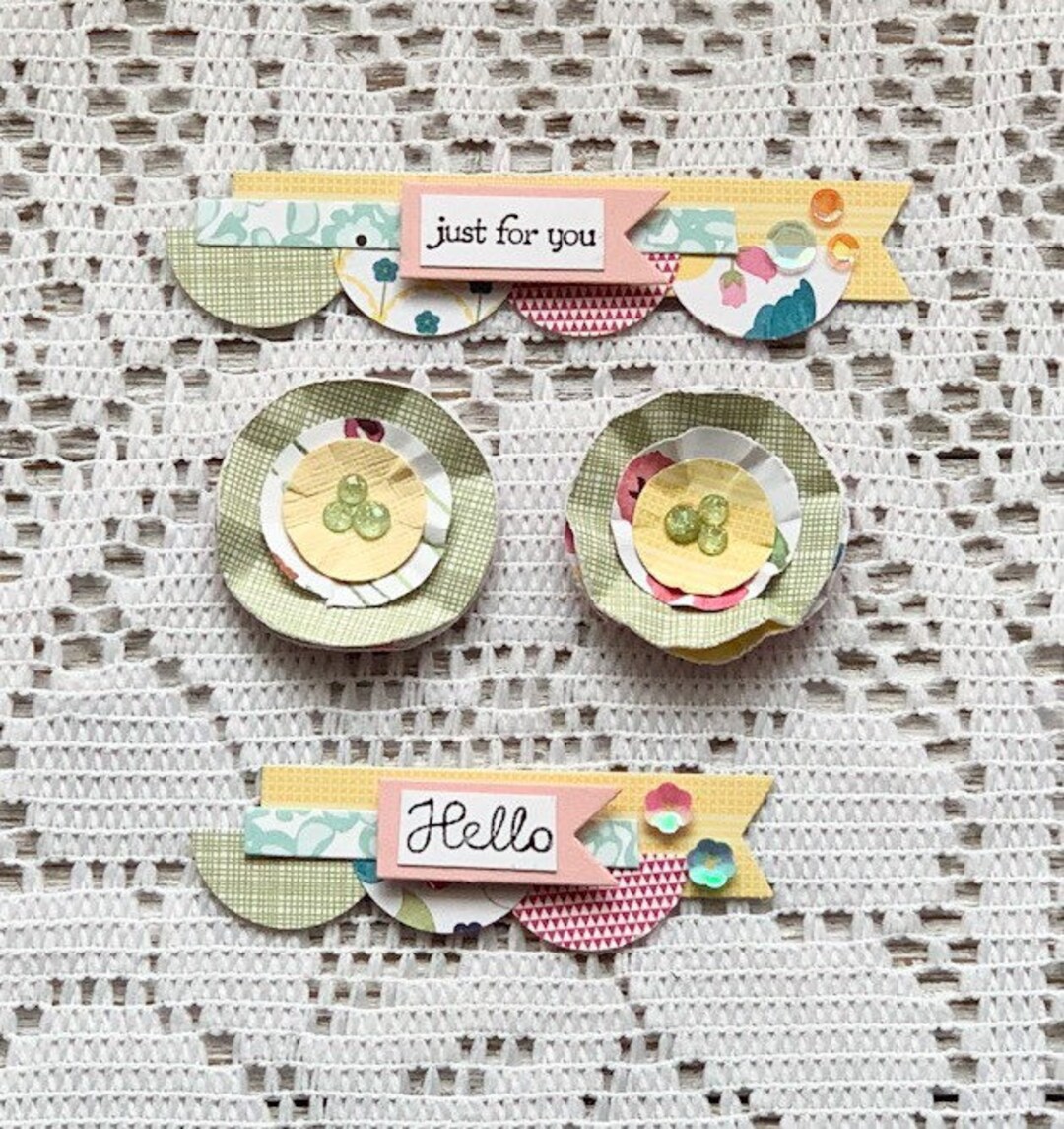 Handmade Paper Embellishments // Ephemera // Collage // Paper Flowers ...