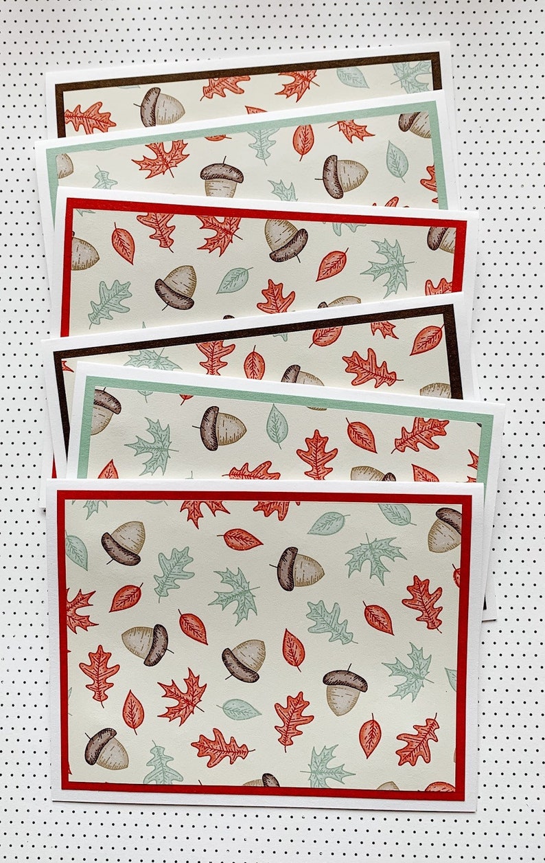 Autumn Note Cards | Set of 6 Fall Thank You Cards - Etsy