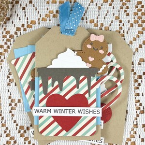 DIY Christmas Tag Making Kit || Warm Winter Wishes Tags || Christmas Tags ||  Winter Tags ||  Holiday Tags || Set of 4