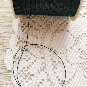 5 meter | Zwarte string | Jute touw | Ambachtelijke levering | 1 mm dik