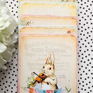 Cartes postales de Pâques || Cartes postales de lapin de Pâques || Cartes postales d'animaux || Lot de 6