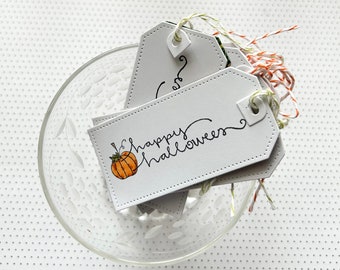 Pumpkin Tags || Halloween Tags || Happy Halloween || Set of 6