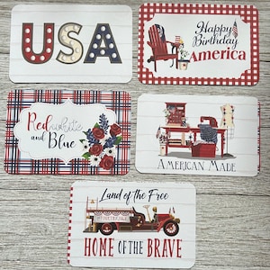 Cartes postales américaines | Cartes postales du 4 juillet | postales patriotiques | Lot de 5