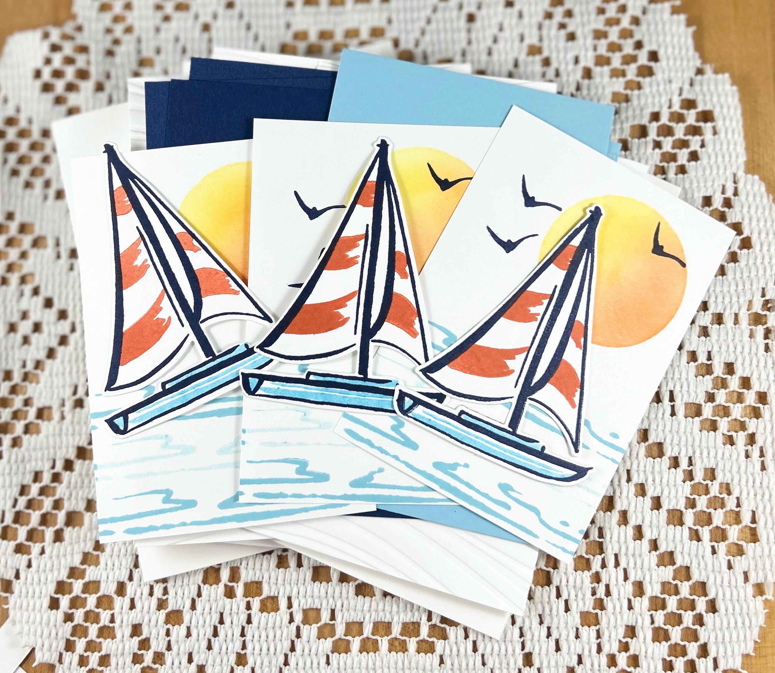 DIY Card Making Kit || Best Wishes Cards || Masculine Cards || Sailing ...
