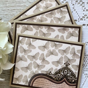 Butterfly Cards | Botanical Cards | Shabby Style Cards | Nature Cards | Summer Cards | Friendship Cards | Set of 4