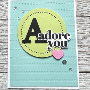 Adore You Card || Ik denk aan je kaart || Cadeaus voor haar || Cadeaus voor vrouw || Valentijnsdagkaart