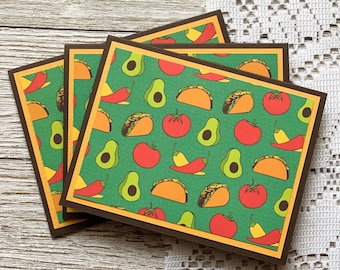 Taco Note Card Set | Foodie Thank You Cards, Set of 3