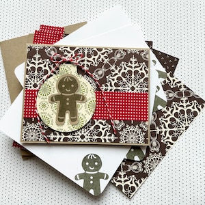 Kit de tarjetas DIY // Tarjetas navideñas // Kit de tarjetas de jengibre // Tarjetas de invierno // Tarjetas de Stampin Up // Kit de bricolaje // Juego de 4