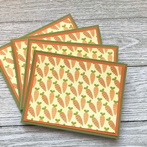 Ensemble de cartes de correspondance de Pâques || Cartes de Pâques || Cartes de carottes || Cartes de jardin || Cartes de printemps || Lot de 4