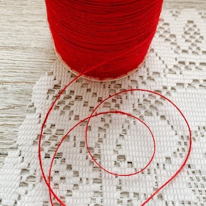 Corde rouge | Ficelle de jute | 1mm d’épaisseur | 5 verges