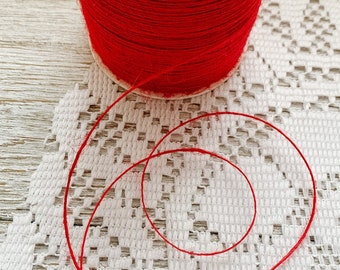 Red String | Burlap Twine | 1mm Thick | 5 Yards