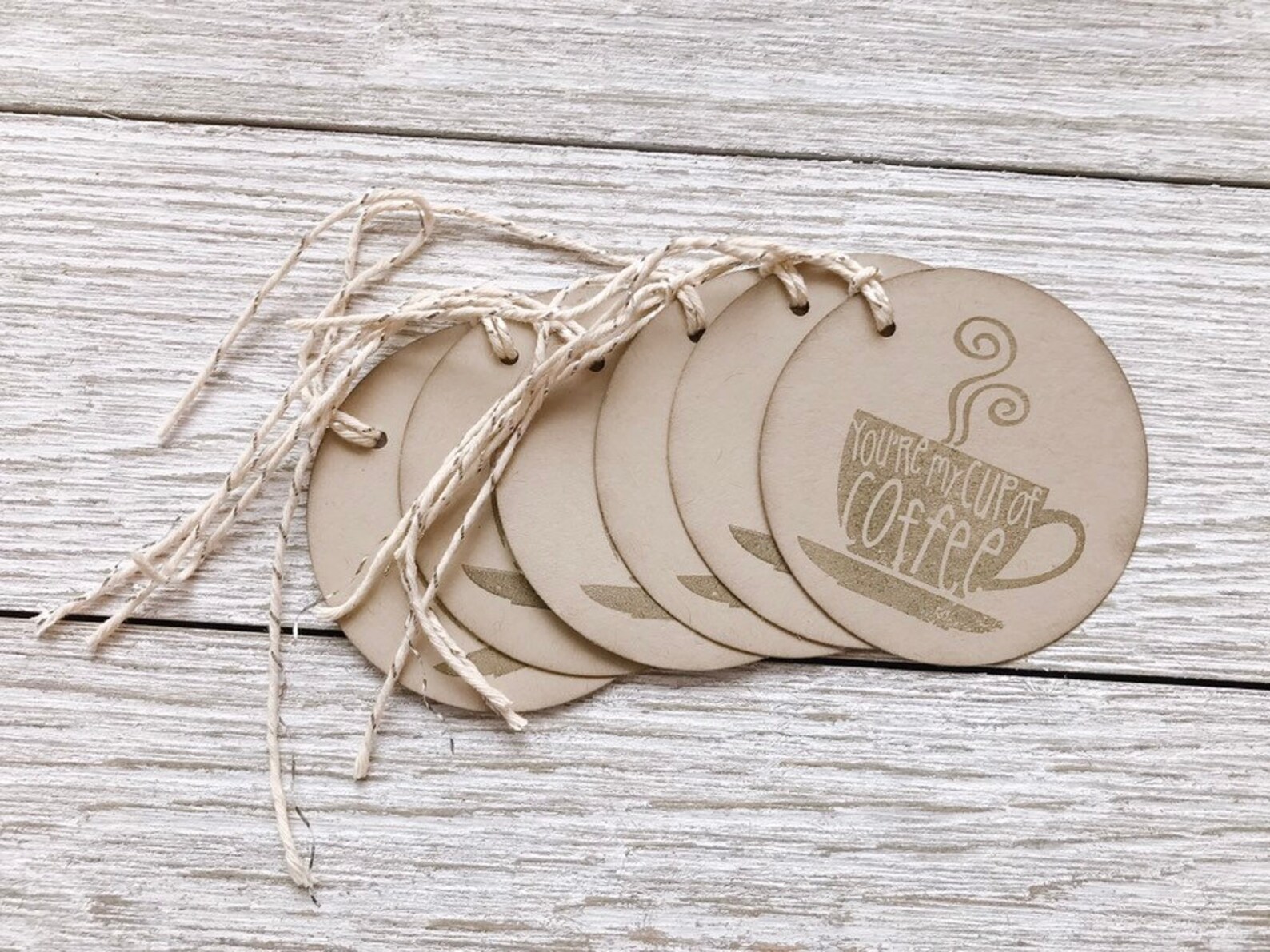 Handmade Your My Cup of Coffee Hang Tags Gift Tags Set Etsy