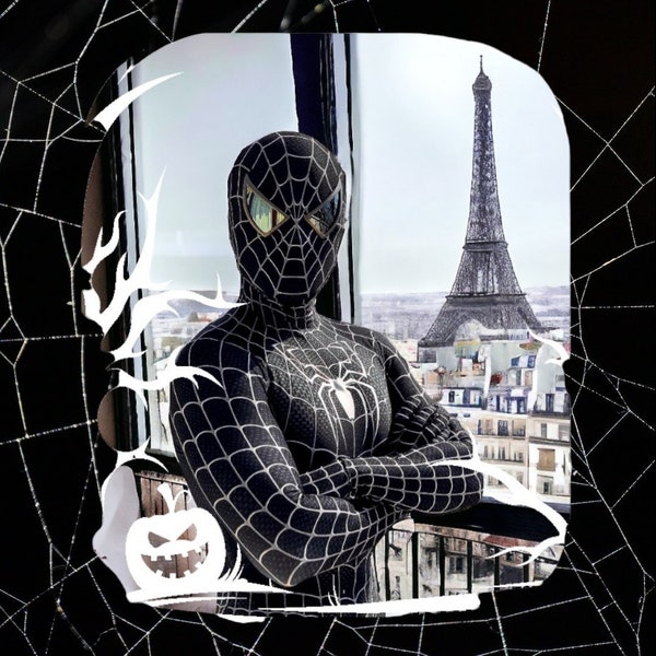 Spiderman Black Raimi Cosplay Costume, Tobey Maguire Spiderman Costume, Venom Symbiote Raimi Suit, Black Raimi Spider Man Costume