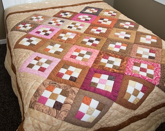 Hand Pieced Machine Quilted Queen Size Quilt