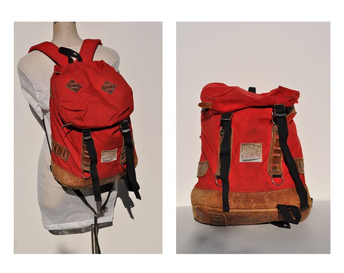 LARGE Vintage Backpack Daypack HINE SNOWBRIDGE Carry on Etsy