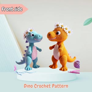 Dino Crochet Patterns Bundle | Dinosaur Pattern, Triceratops Pattern, Amigurumi Crochet Patterns, Cute Dino Plush Toy PDF