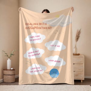 Dealing with Dissapointment Blanket | Motivational Quotes for Comfort, Self-Care, Encouragement, Affirmations, Mindfulness, Good Sleep